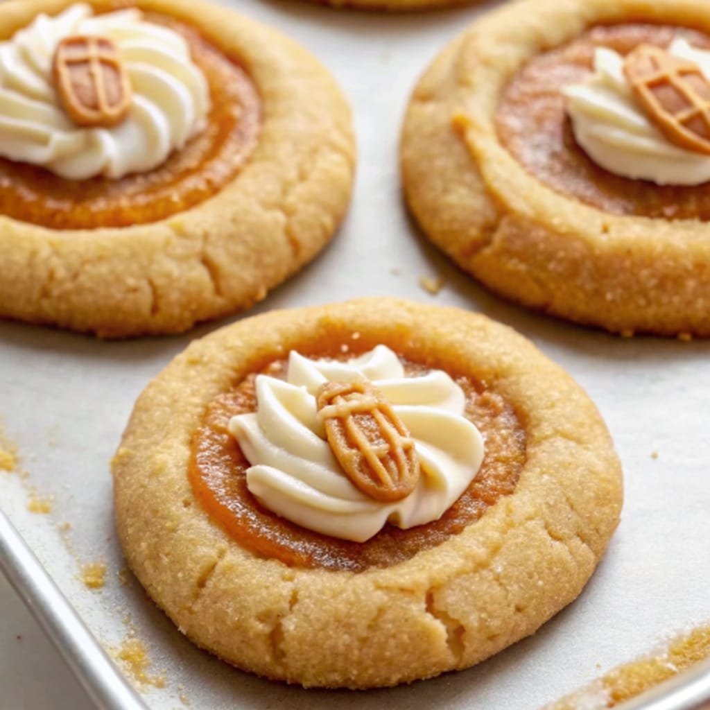 Pumpkin Pie Cookies – Creamy, Spiced & So Cozy pumpkin pie cookies with vanilla whipped cream