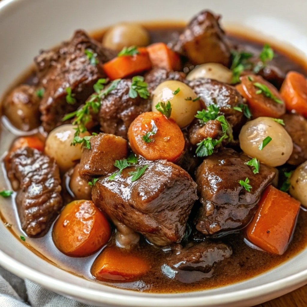 Slow Cooker Beef Bourguignon – Rich, Comforting Classic 4 serving slow cooker beef bourguignon