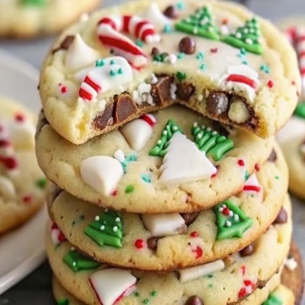 Winter Wonderland Chocolate Chip Cookies Winter Wonderland Chocolate Chip Cookies Winter Wonderland Chocolate Chip Cookies stacked