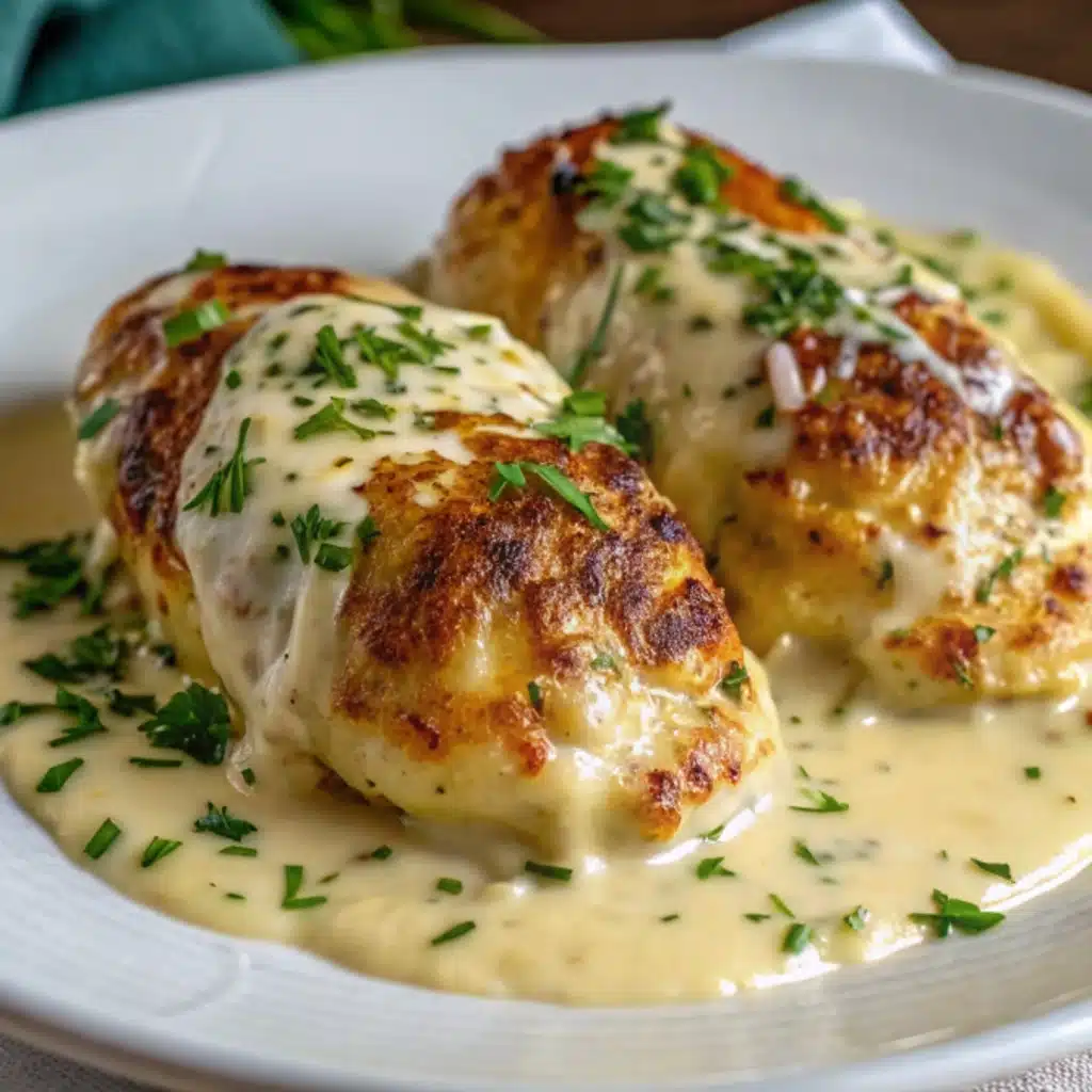Chicken Pillows with Creamy Parmesan Sauce Recipe – Easy & Delicious Chicken Pillows with Creamy Parmesan Sauce Chicken Pillows with Creamy Parmesan Sauce