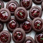 Chocolate Thumbprint Cookies with Ganache Centers