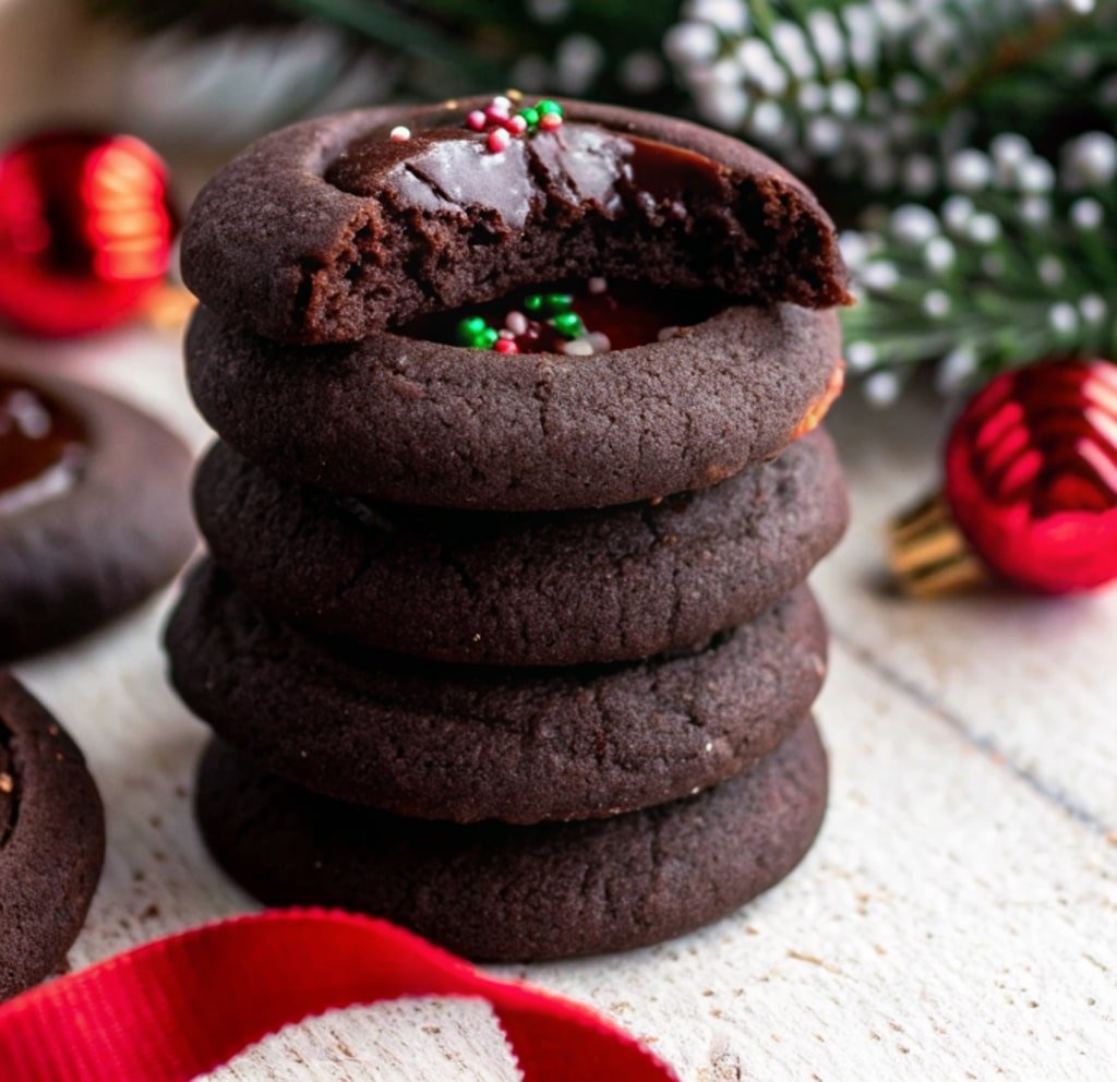 Best Chocolate Thumbprint Cookies Recipe - Ultimate Chocolate Delight Chocolate Thumbprint Cookies Stack of Chocolate Thumbprint Cookies