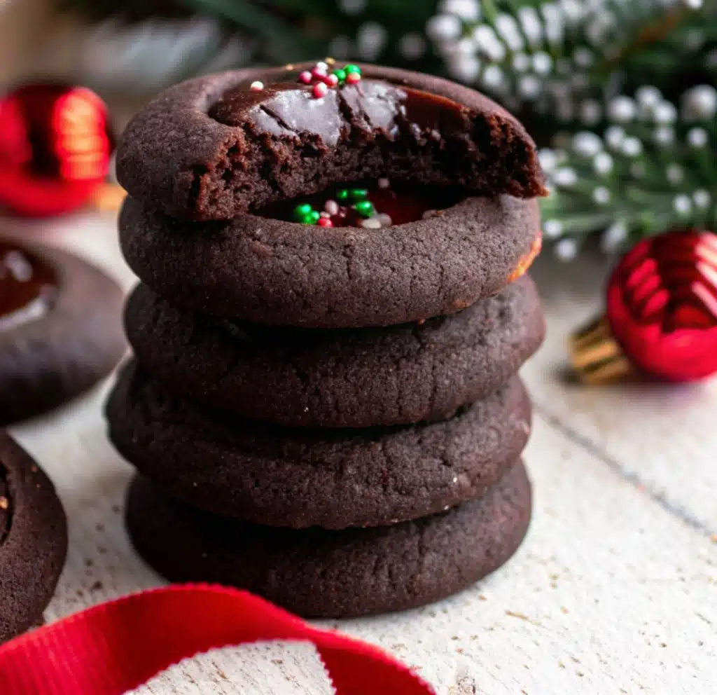 Best Chocolate Thumbprint Cookies Recipe - Ultimate Chocolate Delight Chocolate Thumbprint Cookies Stack of Chocolate Thumbprint Cookies