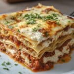 classic lasagna recipe with ricotta cheese slice