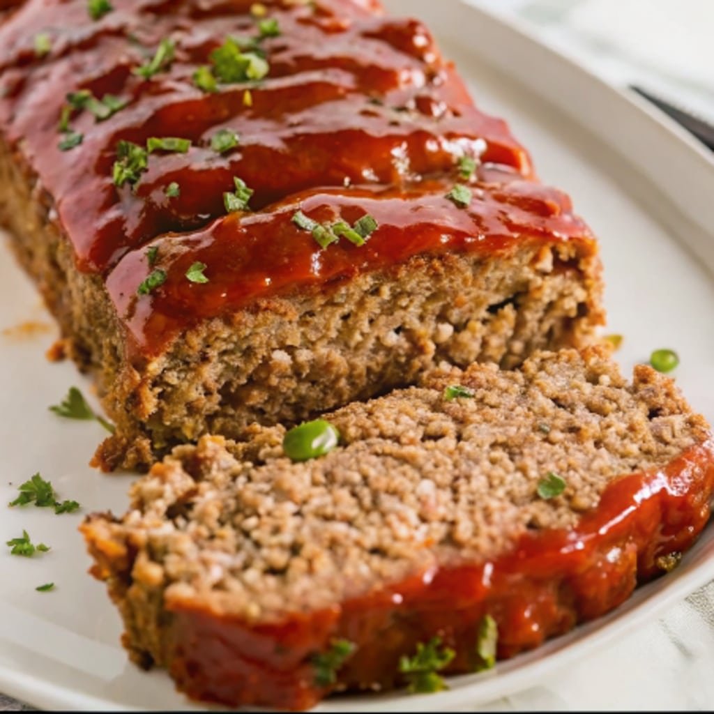  Sliced classic meatloaf 