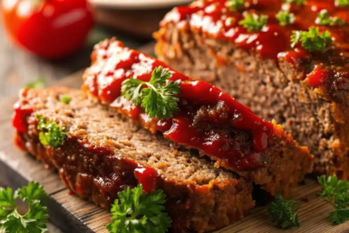 Classic Meatloaf Recipe with Marinara Sauce: The Best Comfort Food Classic Meatloaf Recipe with Marinara Sauce Classic Meatloaf Recipe with Marinara Sauce topped close-up