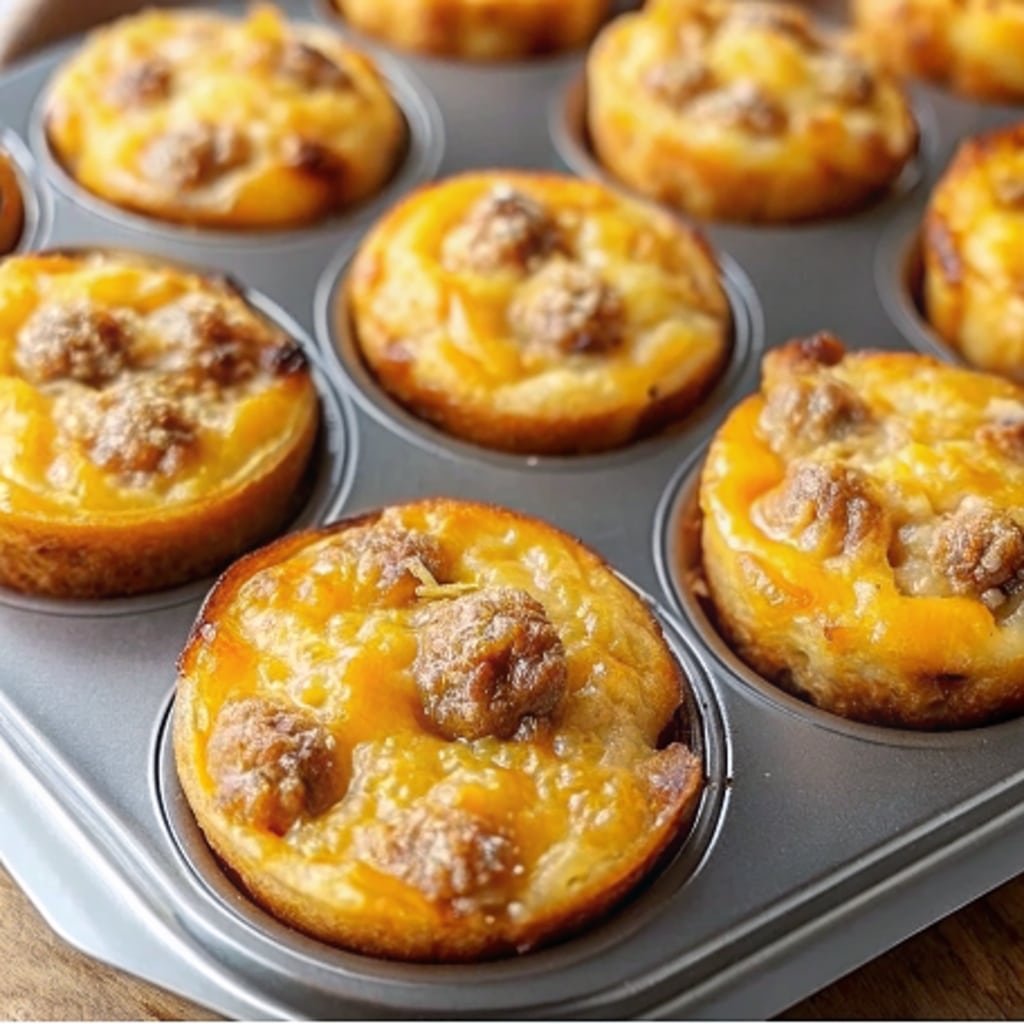 High-Protein Pancake Sausage Mini Muffins – Easy Meal Prep Breakfast 7 High-Protein Pancake Sausage Mini Muffins baked golden and fluffy.
