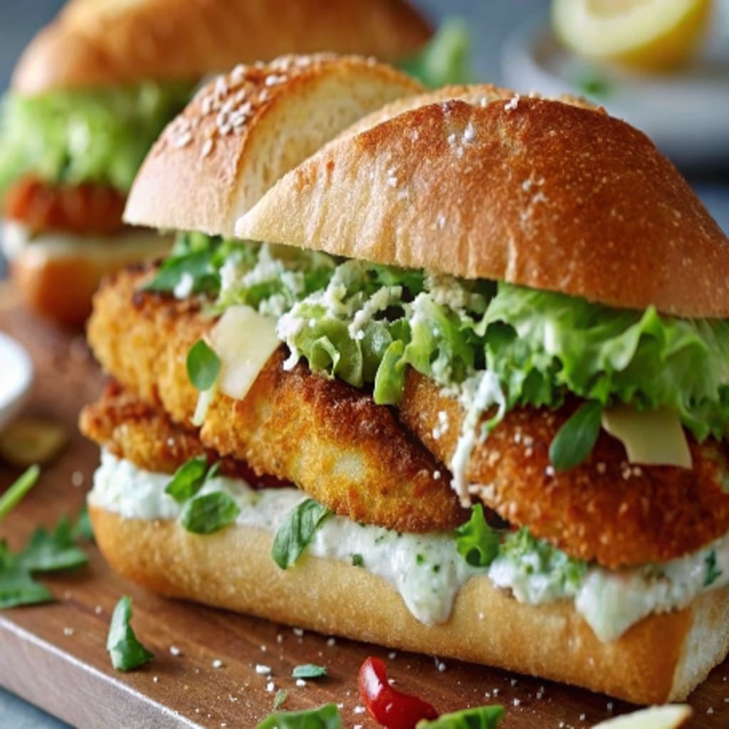Crispy Chicken Caesar Sandwich