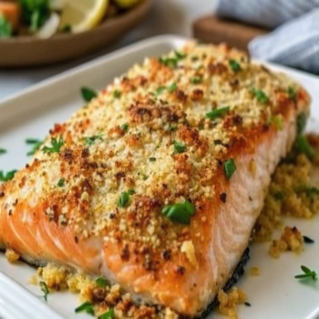  crispy Parmesan salmon bake 