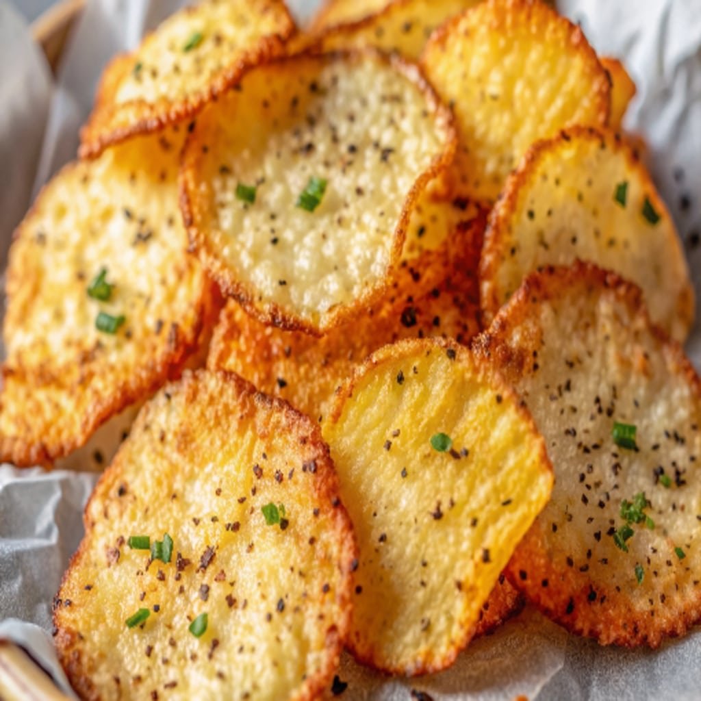 Crunchy Cottage Cheese Chips – High-Protein Healthy Snack 4 crunchy cottage cheese chips on parchment paper