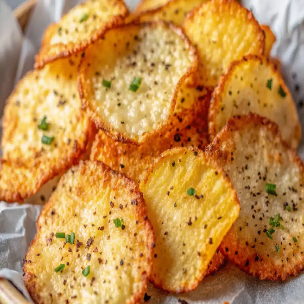 Crunchy Cottage Cheese Chips – High-Protein Healthy Snack 4 crunchy cottage cheese chips on parchment paper