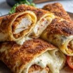 crunchy crispy air fryer chicken and mozzarella wraps