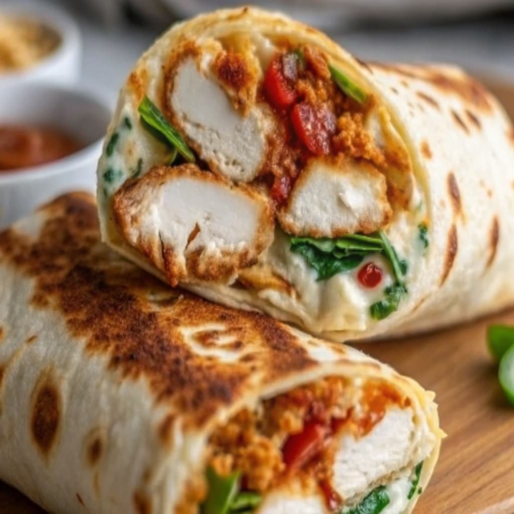 air fryer chicken wraps