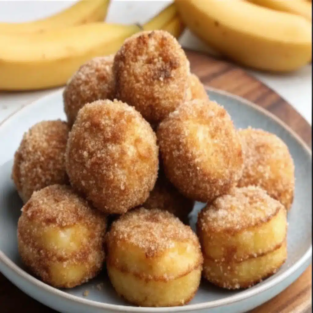 Easy 3-Ingredient Banana Bites Recipe – Fast, Cozy “Donut Holes” 3-Ingredient Banana Bites Banana bites rolled in cinnamon sugar
