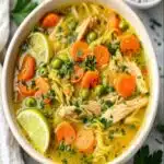 easy healing chicken soup in a bowl