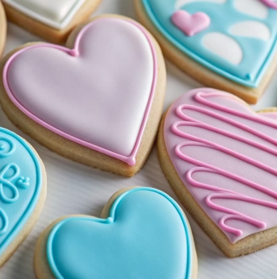 decorated sugar cookies with Easy Sugar Cookie Icing