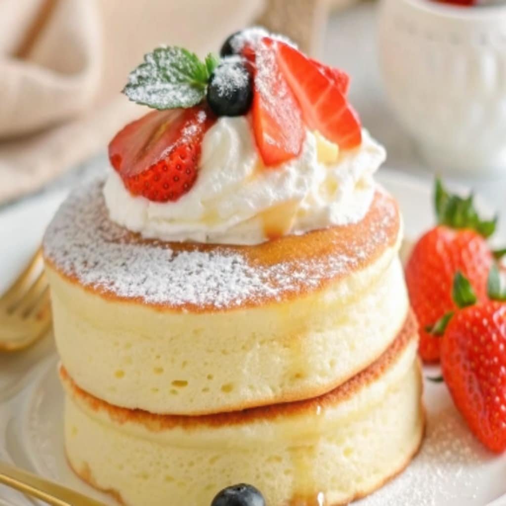 Fluffy Japanese Soufflé Pancakes – Easy Café-Style Breakfast Recipe 4 Fluffy Japanese Soufflé Pancakes