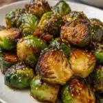 honey garlic roasted Brussels sprouts