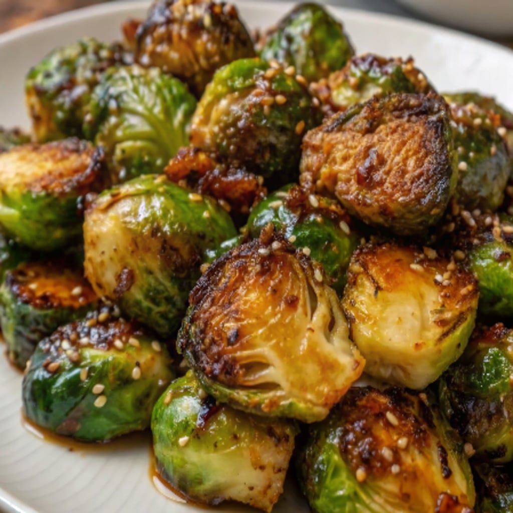 honey garlic roasted Brussels sprouts