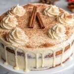 Moist Christmas Spice Cake with Eggnog Buttercream