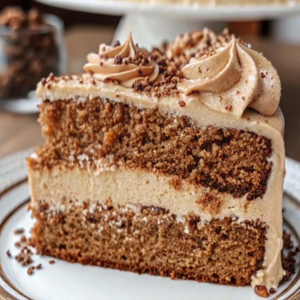 Moist Christmas Spice Cake with Eggnog Buttercream