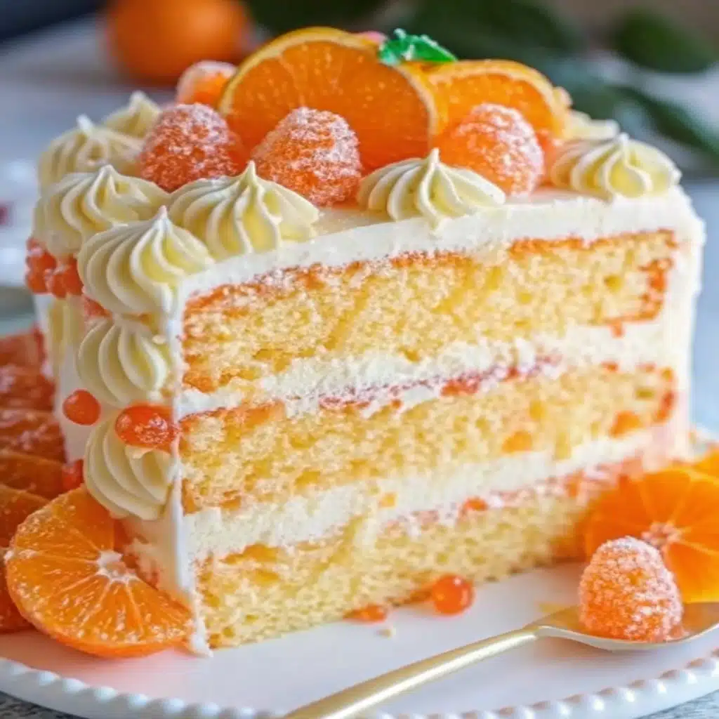 Orange Creamsicle Cake: Soft, Creamy, and Bursting with Citrus Orange Creamsicle Cake slice of orange creamsicle cake on plate