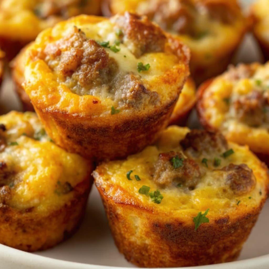 High-Protein Pancake Sausage Mini Muffins – Easy Meal Prep Breakfast 6 High-Protein Pancake Sausage Mini Muffins fresh from oven