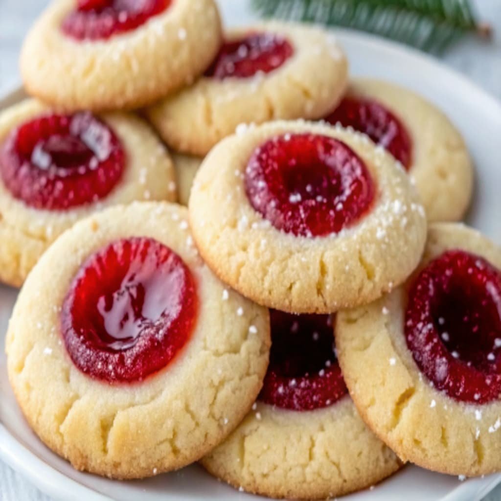 Ultimate Christmas Dessert Collection: Festive Sweets to Delight Your Holiday Table soft christmas thumbprint cookies pillar