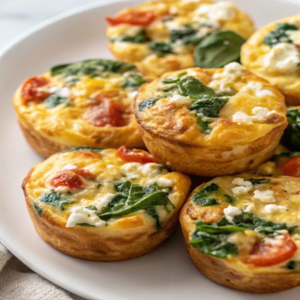 Quick & Healthy Egg Muffins with Spinach and Feta