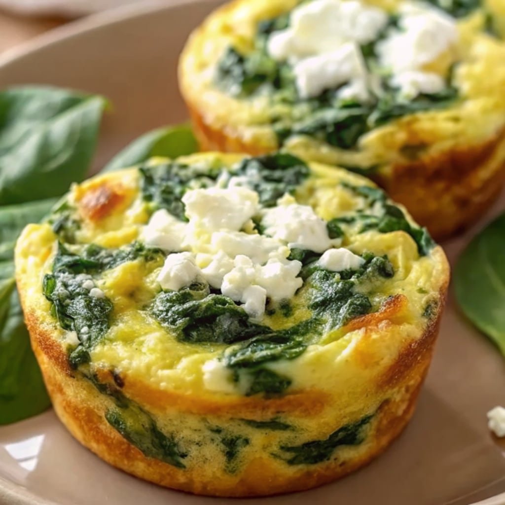 Quick & Healthy Egg Muffins with Spinach and Feta