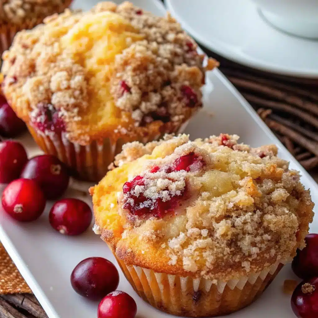 Cranberry Orange Muffins with Streusel Topping