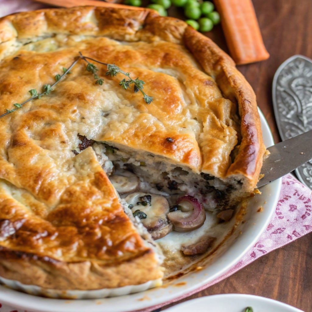 French Chicken and Mushroom Pie