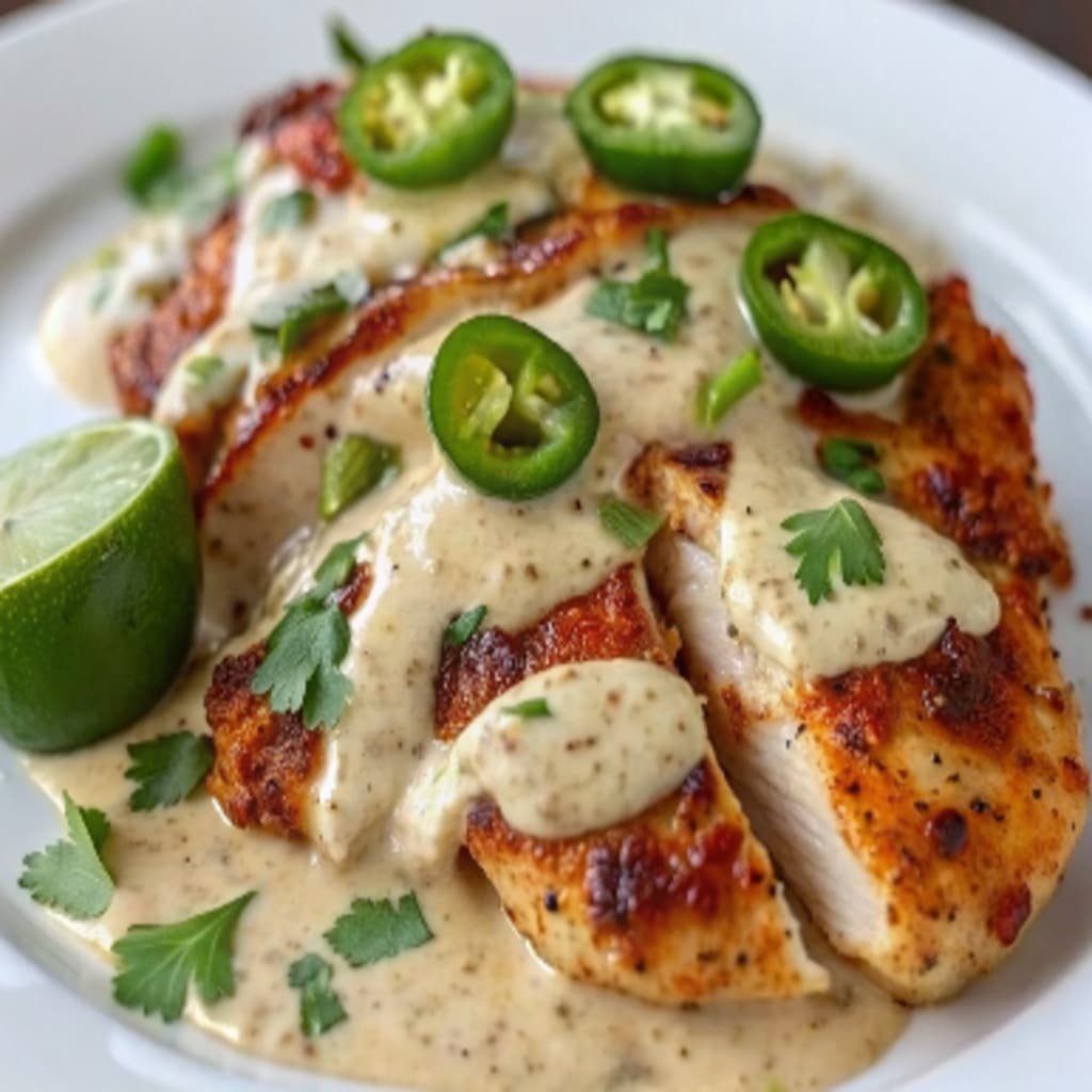 Spicy Jalapeno Chicken with Creamy Sauce