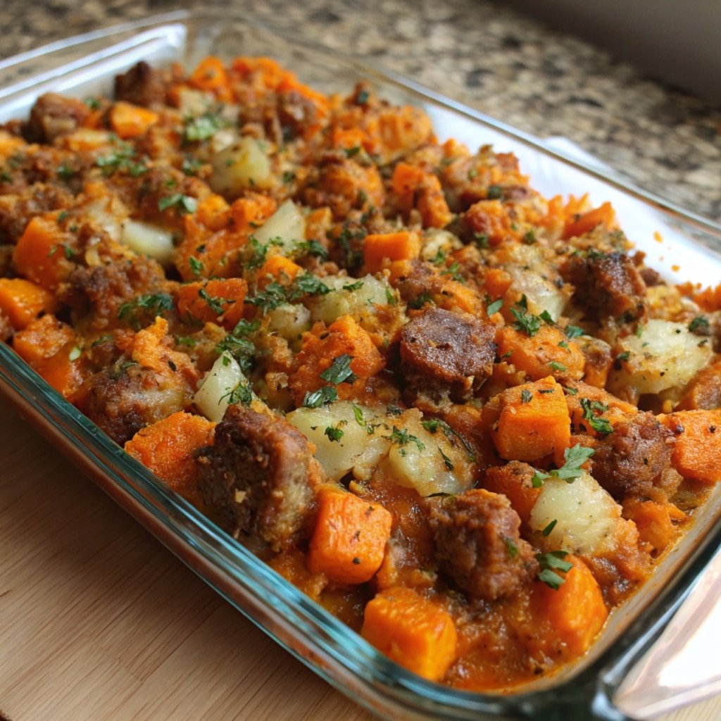 Sweet Potato & Sausage Casserole