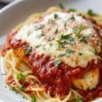 Chicken Parmesan Recipe crispy breaded cutlet with cheese