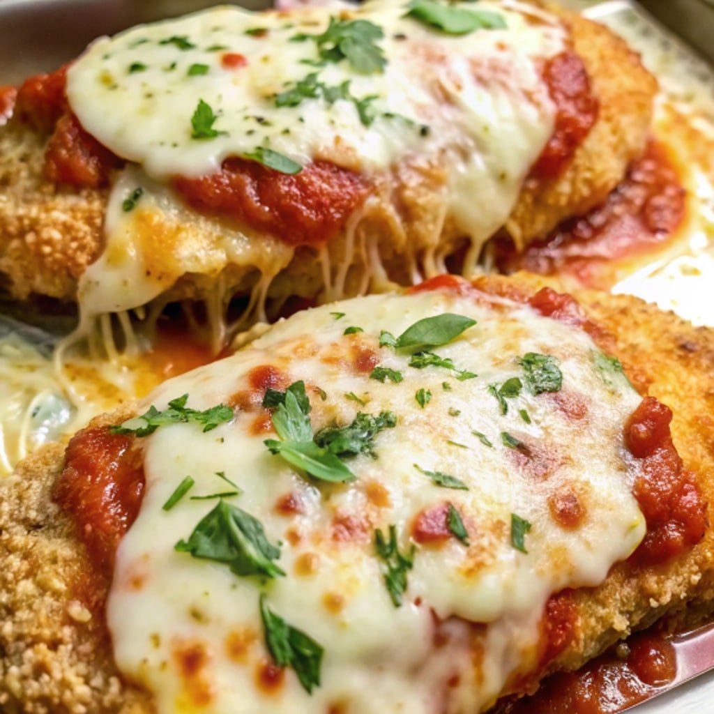Chicken Parmesan Recipe crispy breaded cutlet with cheese