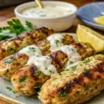 Irresistible Chicken Kofta with Creamy Garlic Yogurt Sauce