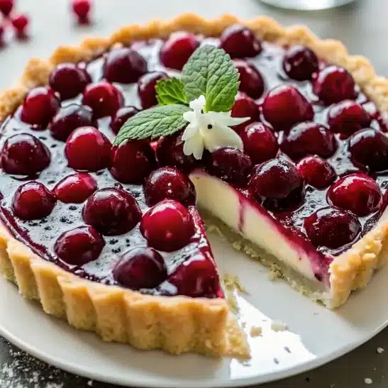Cranberry White Chocolate Tart