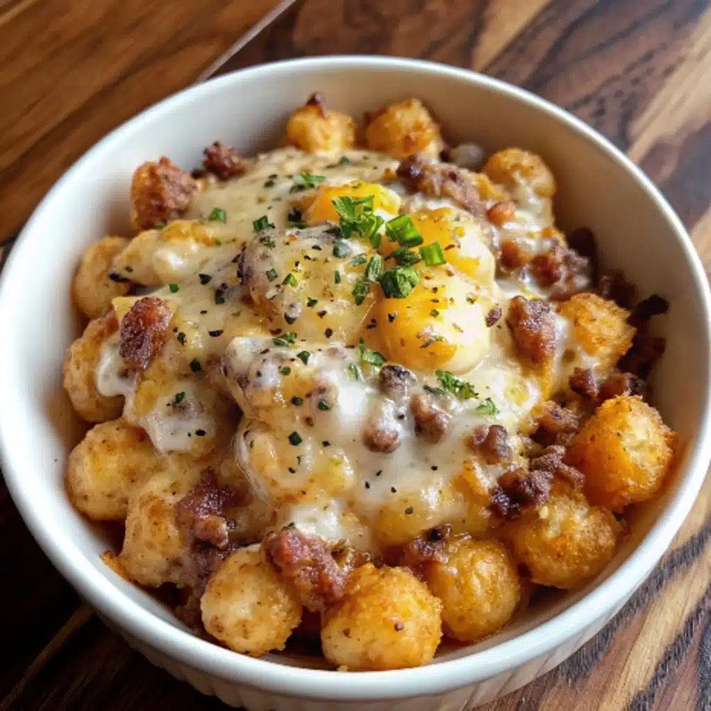 Loaded Tater Tot Breakfast Bowl