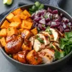 BBQ Chicken & Roasted Sweet Potato Bowls
