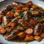 Honey Garlic Sausage & Sweet Potatoes