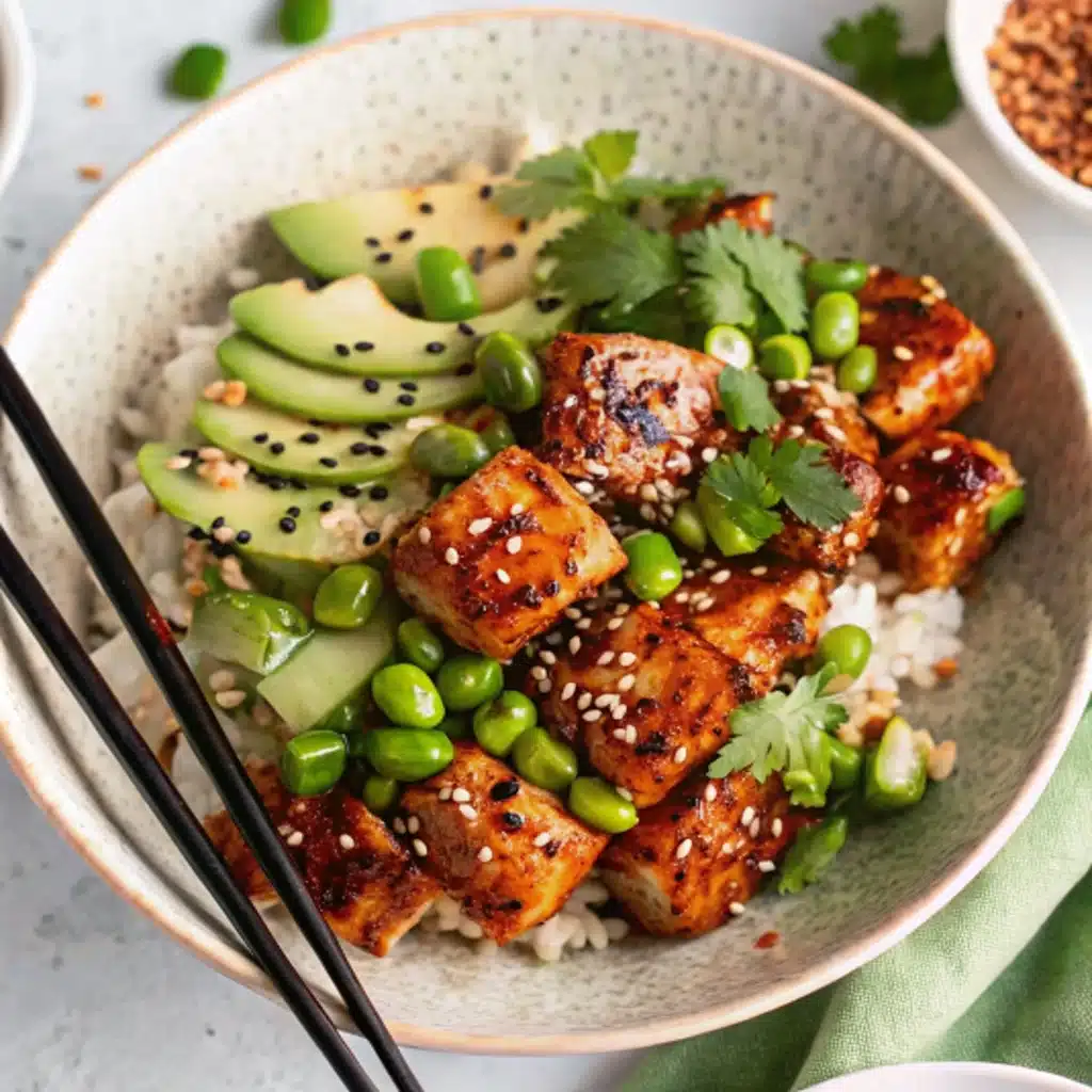 Honey Sriracha Salmon Bowls