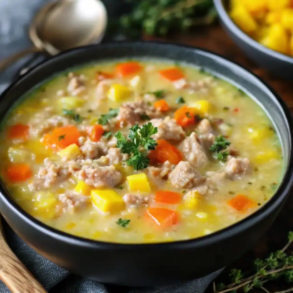 Creamy Ground Turkey Soup