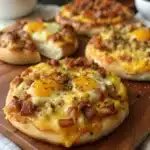 Delicious English Muffin Breakfast Pizzas
