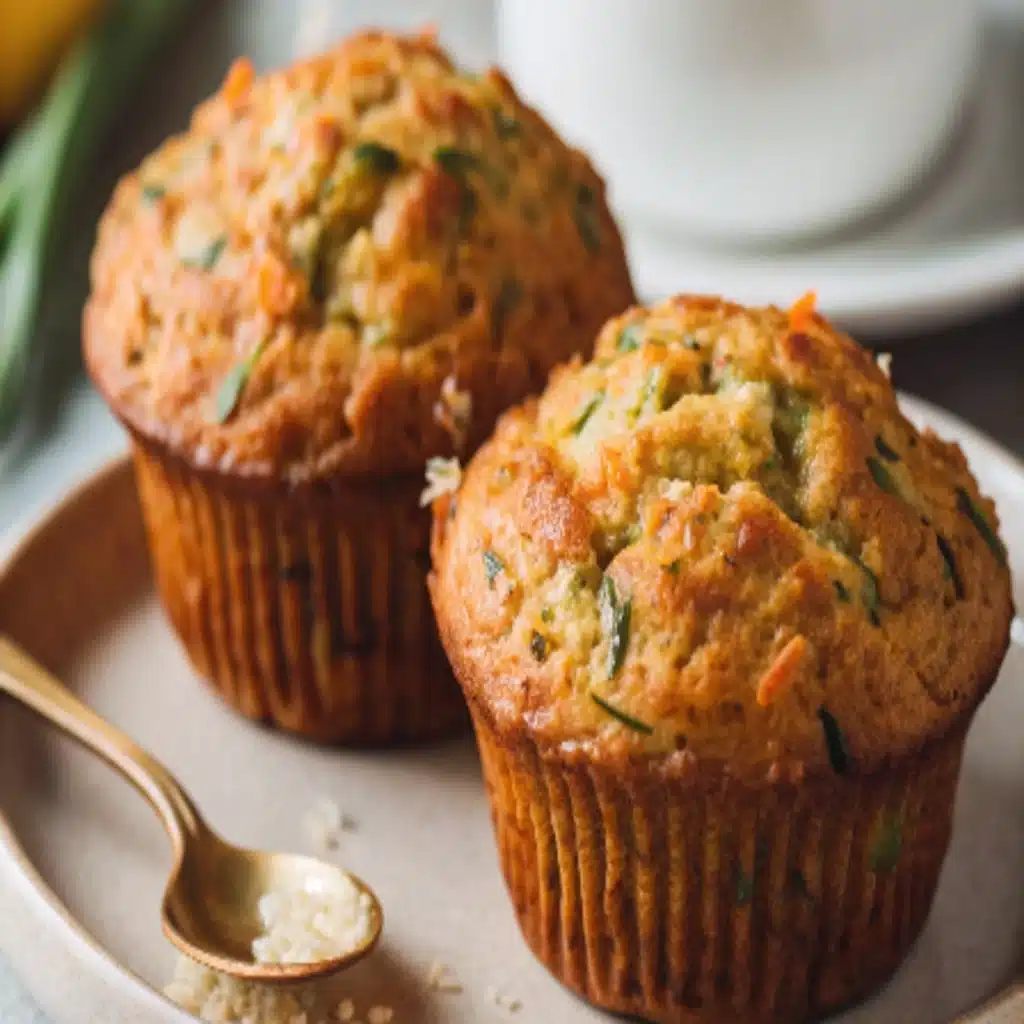 Moist Carrot Zucchini Muffins