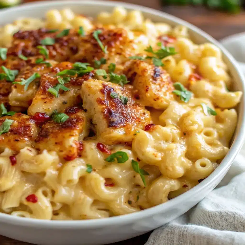 Creamy Honey Pepper Chicken Mac and Cheese