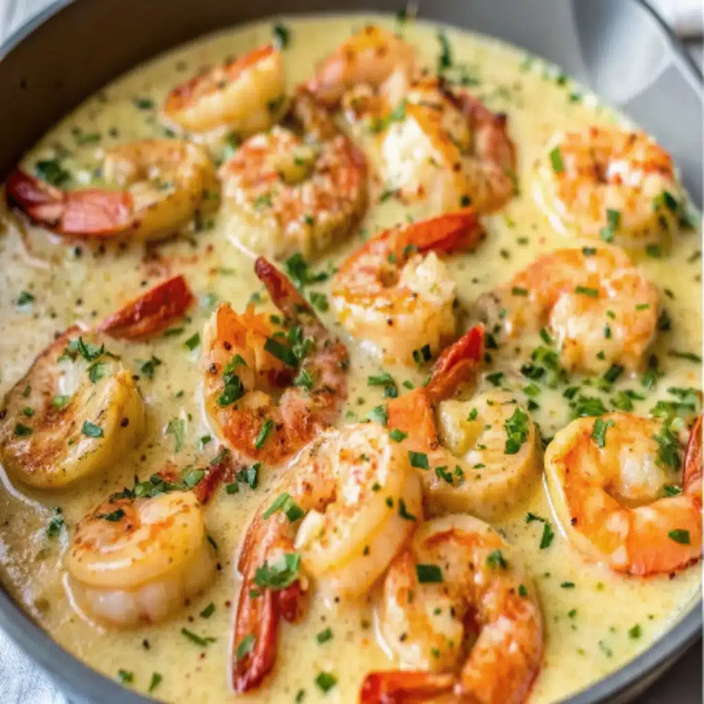 One Pan Creamy Garlic Butter Shrimp