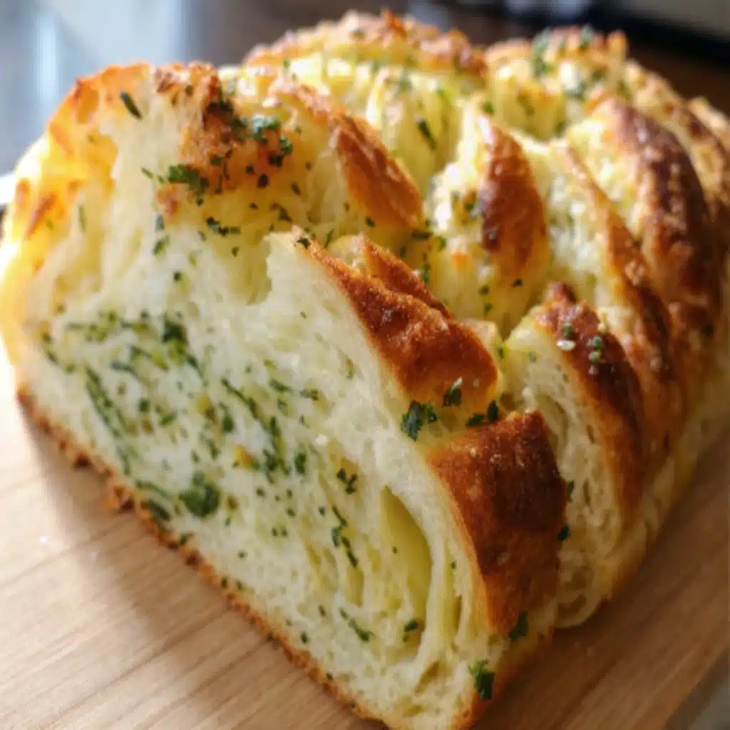 Swirled Garlic Herb Cheese Bread