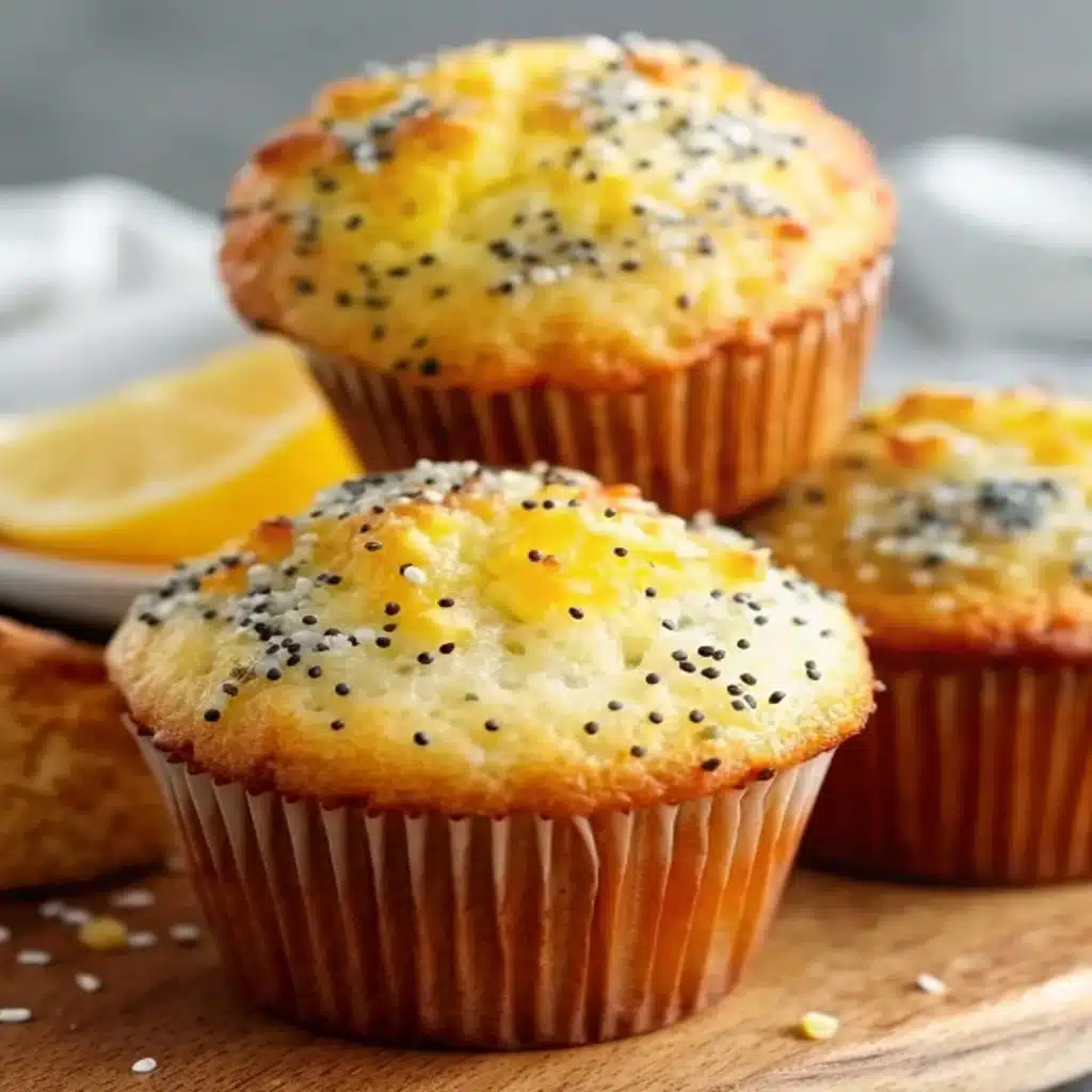 Lemon Poppy Seed Cottage Cheese Muffins