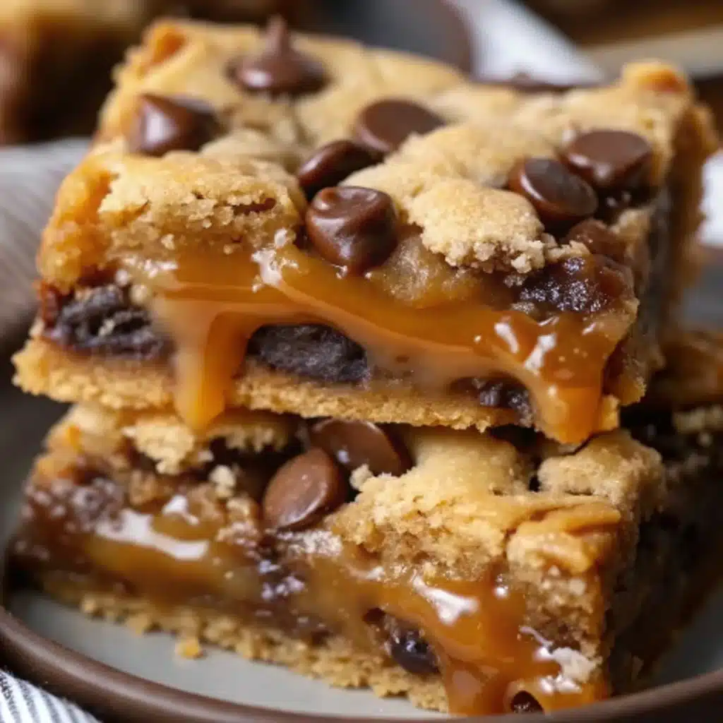 Salted Caramel Chocolate Chip Cookie Bars